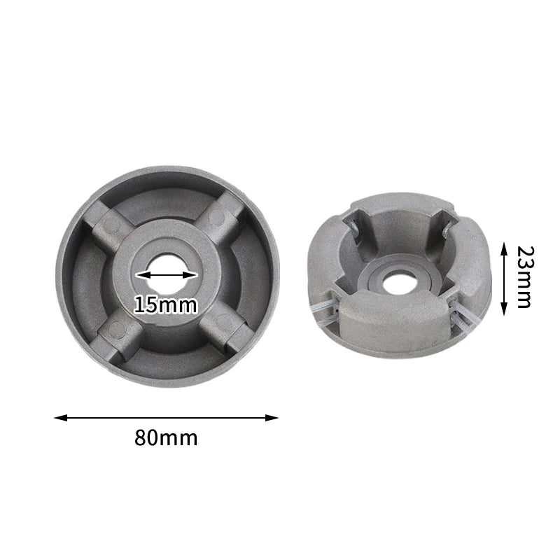 Improved 6 inch Universal Lawn Mower Head, Steel Wire Weed Brush, Garden Cutter Tool with Disc Brush