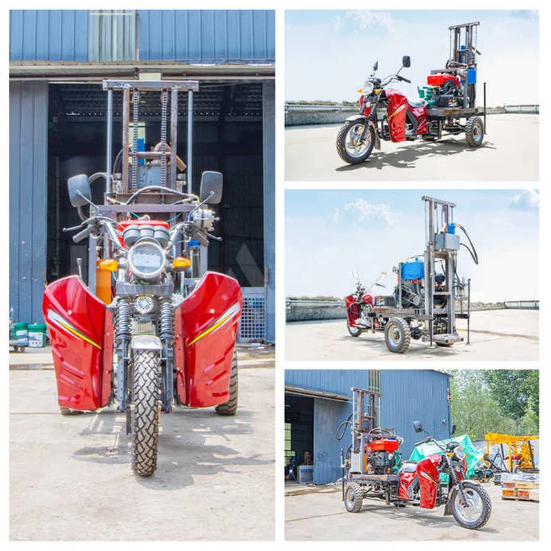 180 meter motorcycle modified gasoline water well drilling rig