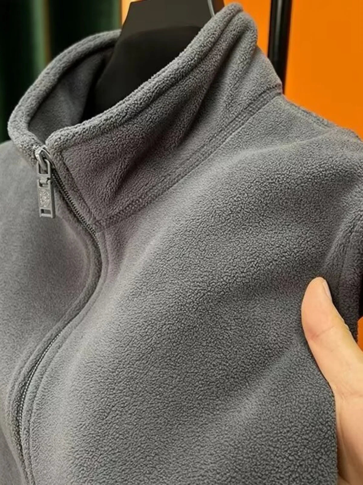 Thiened Fce Zipper Svel Outerwear Jaet Men's Autumn Winter Stand Vest Youth ular Basic Mass Non-iron Treat...