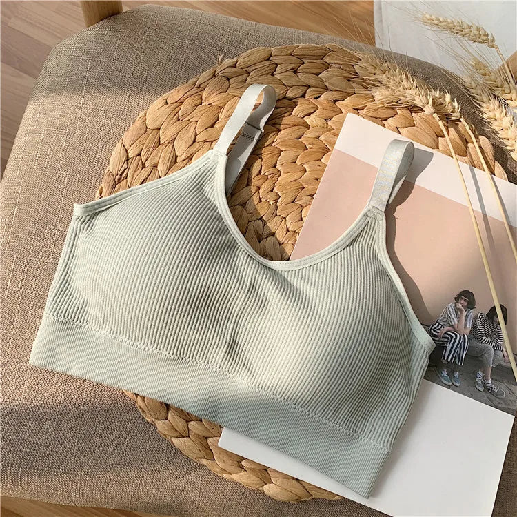 Sexy Underwear Women Gather No Steel Ring Lingerie Bra Tube Top Wrapped Chest Beauty Back Actival Cotton Thin Section Tube Top