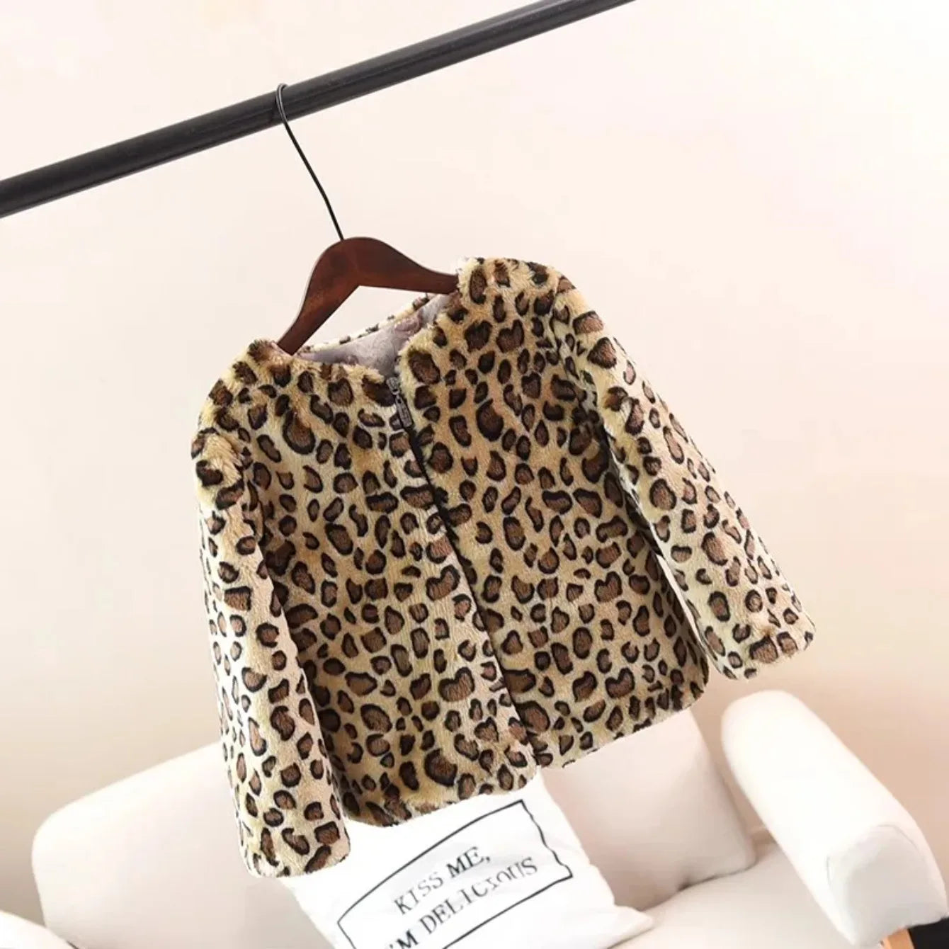 Winter Clothing Children's Imitation Rabbit Fur Jacket Boys and Girls Coat Thickened Velvet Cotton Coat Cotton Baby Fur Sweater