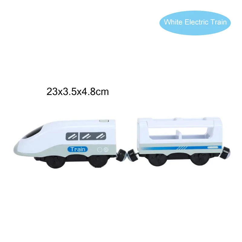 RC Electric Train Set Truck Magnetic Train Diecast Slot Car Toy Fit for Wooden Railway Train Track Birthday Christmas Gift