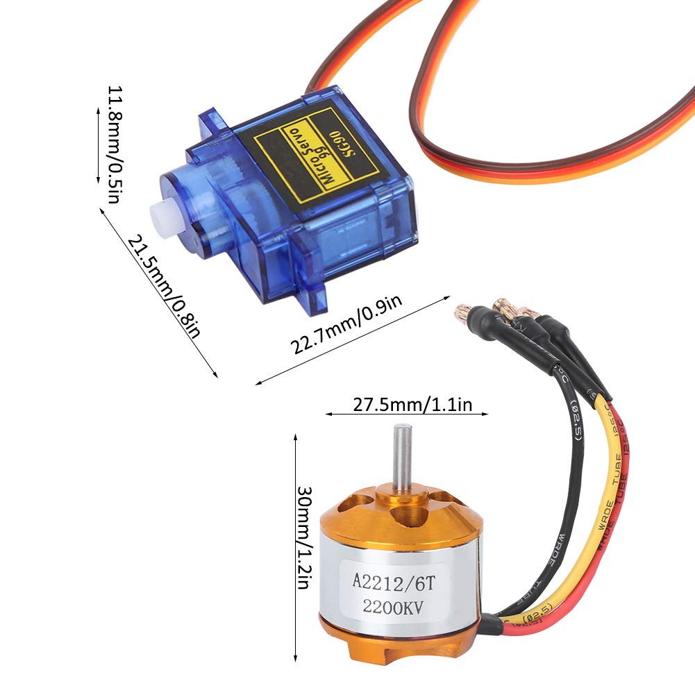 Premium RC A2212 2200KV Brushless Motor, New 30A ESC Electric Speed