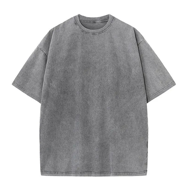 Quality Oversized Acid Washed Y2K T Shirt men Vintage T-shirts Streetwear Mineral Wash Tee Shirts boy Loose Luxury Brand Tops