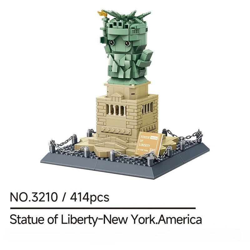 New Product Statue of Liberty Castle Architecture Series Jigsaw Puzzle Building Blocks Adult Difficult Toy Gift Model 3178 Piece