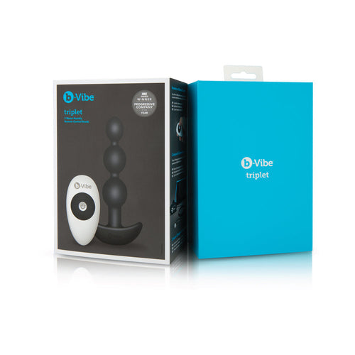 b-Vibe Triplet Rechargeable Remote-Controlled Vibrating Anal Beads