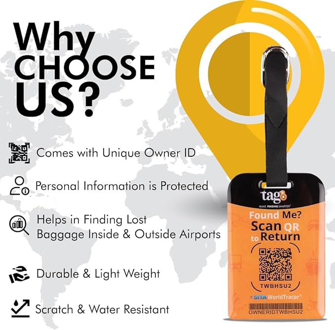 Smart Bag Tag - Travel Themes [Pack 2]