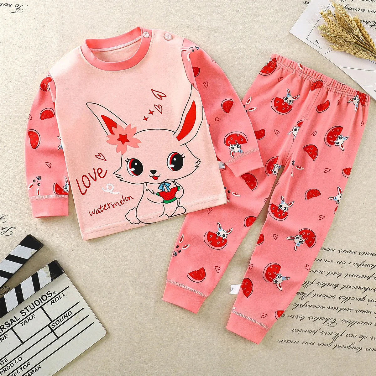 Children Underwear Set Boys Cotton Pajamas Girls Baby Autumn Clothes Long Sleepwear Cotton Kids Home Clothes Children's Clothing
