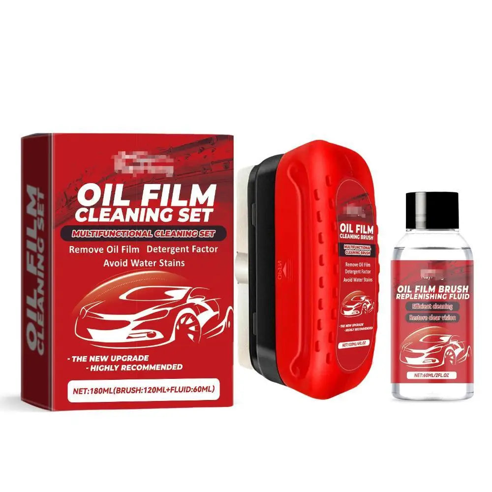 Car Window Crystal Clear Glass Cleaner Set Rainproof Decontamination Cleaning Car Window Glass Cleaning Brush Car Cleaning