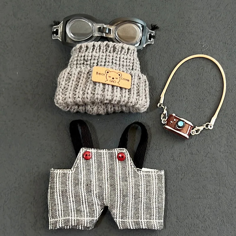 Labubu baby clothes front high energy 3.0 one two three generation Labu cloth clothes retro trend camera set pants gift