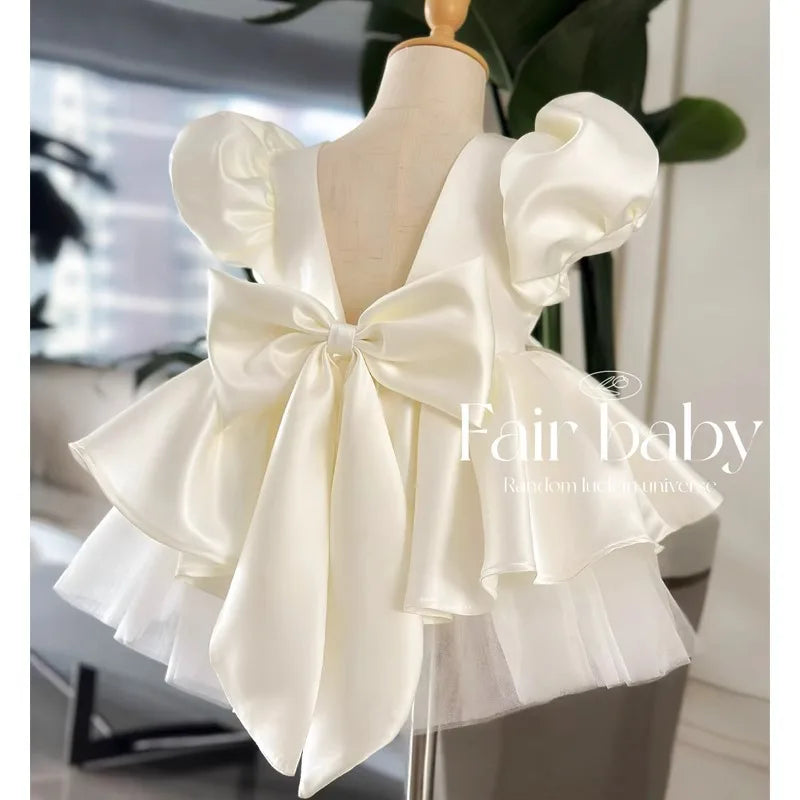 Girl Wedding Dress kids Princess clothes High-end Light Luxury 4-6Y