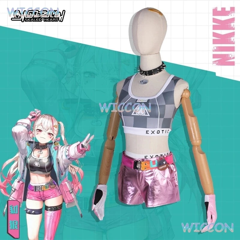 Jackal Cosplay Costume Coat PantsGame NIKKE The Goddess Of Victory  Jackal Cosplay Wig Halloween Party Role Play Outfit Women
