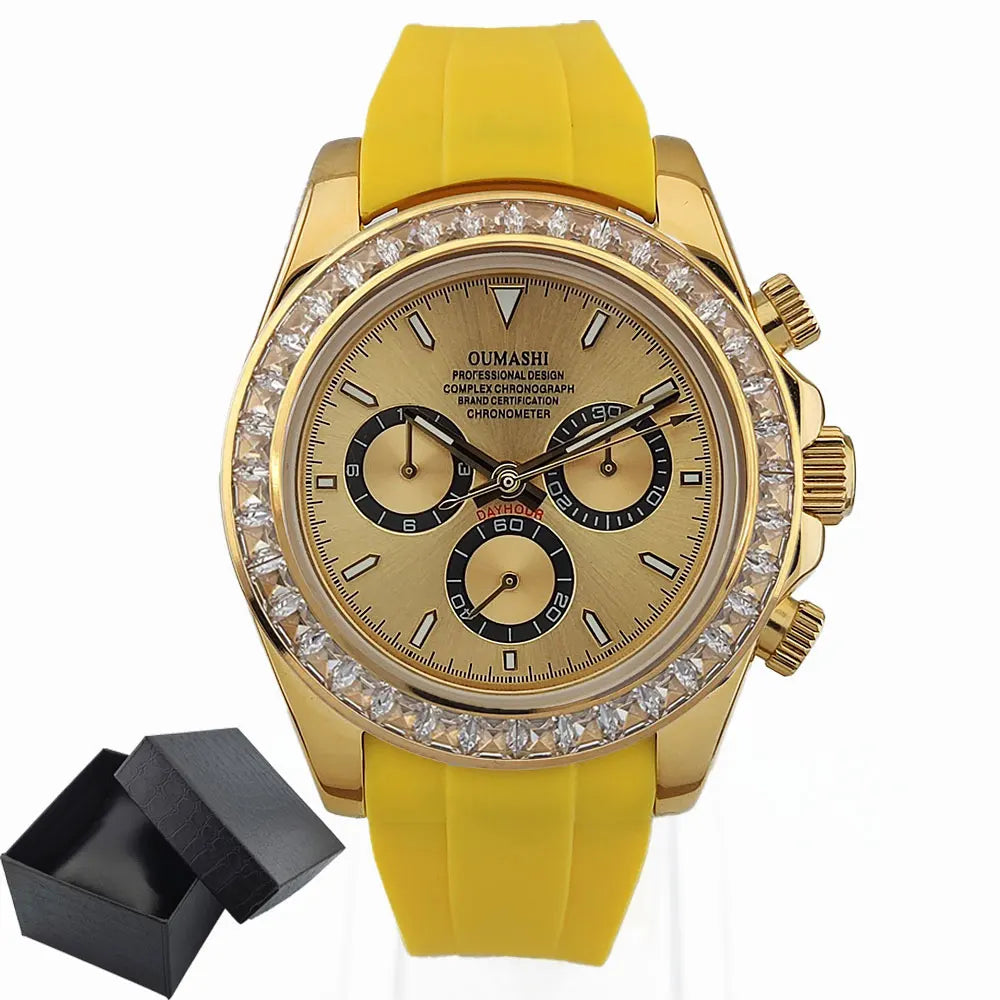 Luxury watches customized gold Chronograph Equation Racing Men Automatic Mechanical Watch Waterproof 10ATM Sapphire 4613Movement