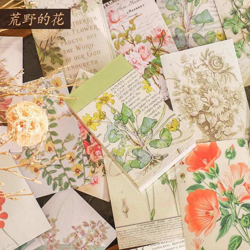 50 pcs/lot Vintage Stickers book Creativity Decorative collage Scrapbooking material  hand made DIY Scrapbooking accessories