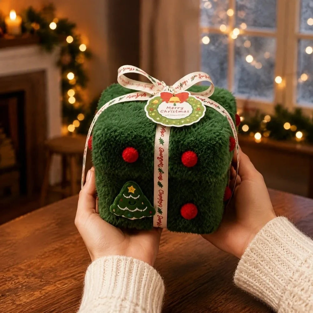 Velvet Christmas Packaging Box Thick Velvet Fabric High-End Christmas Eve Gift Box Xmas Velvet Gift Box Christmas Decoration