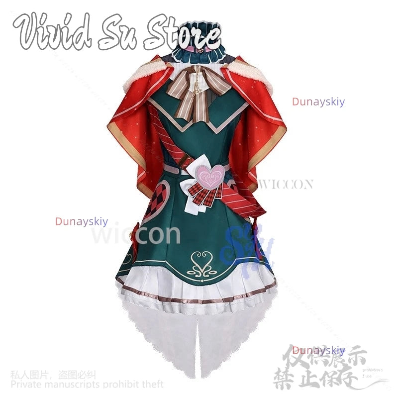 Kusanagi Nene Cosplay Project Sekai Colorful Stage Wonderlands Anime Costume Red Green Dress Kawaii Lolita Halloween Christmas