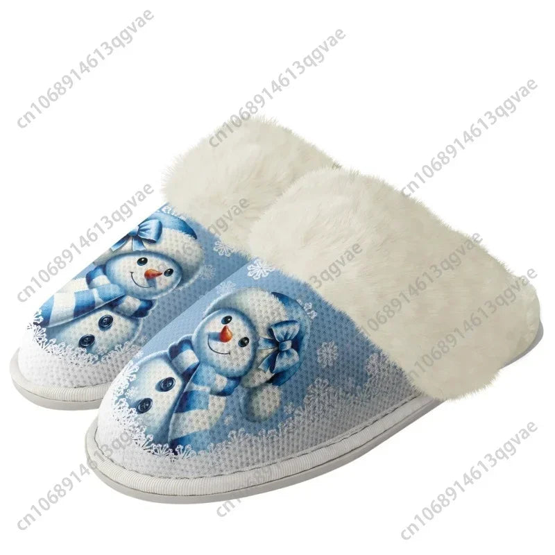2025 Christmas Desserts Plush Slippers Keep Warm Shoes Mens Womens Home Cotton Bedroom Custom Thermal Lightweight Slipper DIY