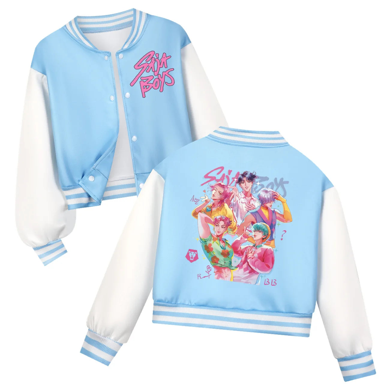 KPop Demon Hunters Kids Huntrix SAJABOYS Clothes Boys Baseball Uniform Spring Autumn Girls Baby Casual Hoodies Children Costume
