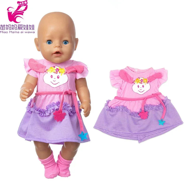 Baby New Born Doll Clothes Coat Hooded Sweater for 17 Inch Doll Jacket Toys Doll Wears