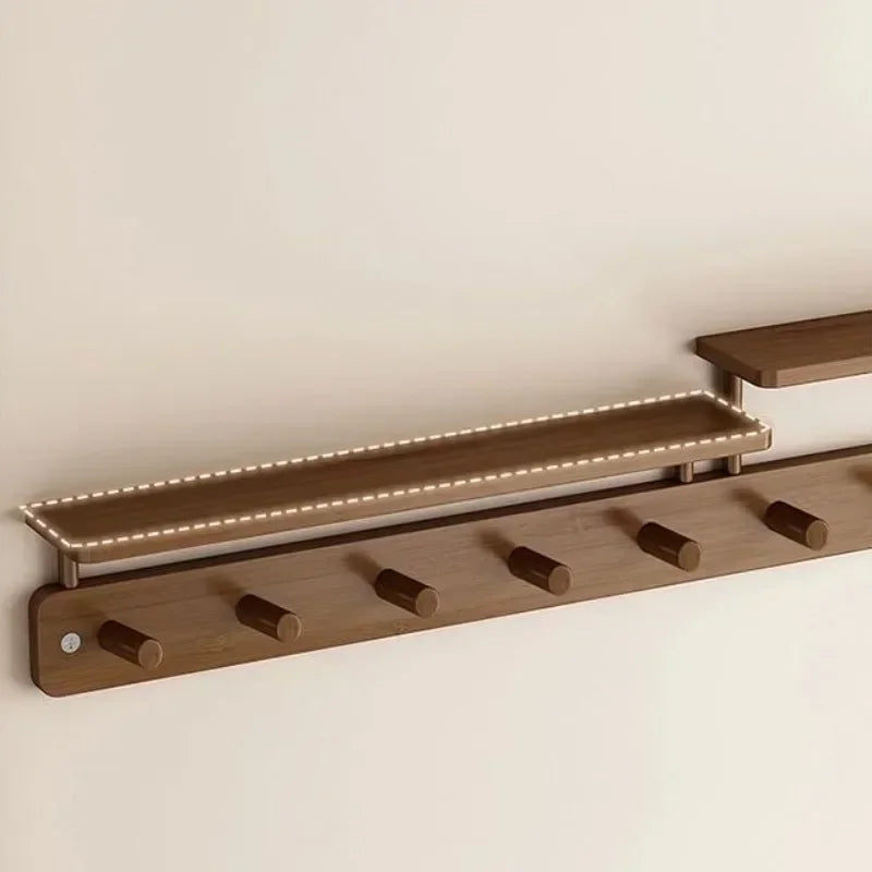 For Bamboo Wall Clothes Hanger Creative Simple Luxury Wall Hanging Coat Rack Bedroom Clothes Storage Living Room Home Furniture