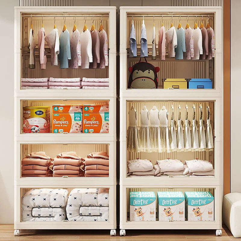 Wardrobe Clothes Closet Bedroom Furniture Storage Cabinet Foldable Wardrobe Plastic Cabinet Armario De Ropa Storage Cabinet