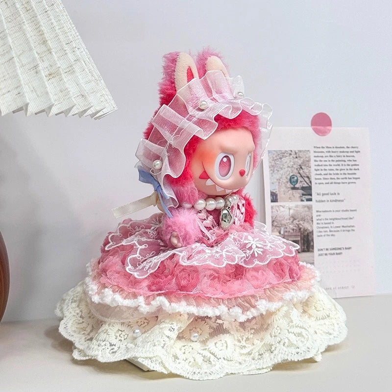 For Labubu Baby Clothes Front High-energy Series Plush Doll Pendant Third Generation Doll Skirt Set Fashion Doll Clothing Gift