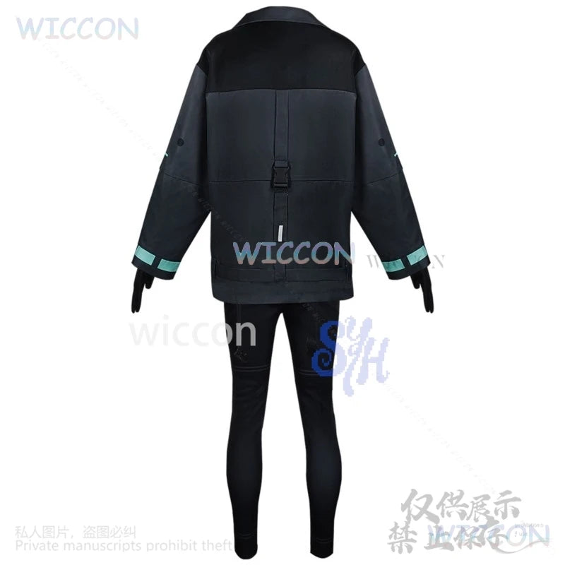 Noir Cosplay Synduality Anime Costume Punk Black Coat Pants Y2K Girls Fashion Halloween Christmas Carnival Party Cos Customized