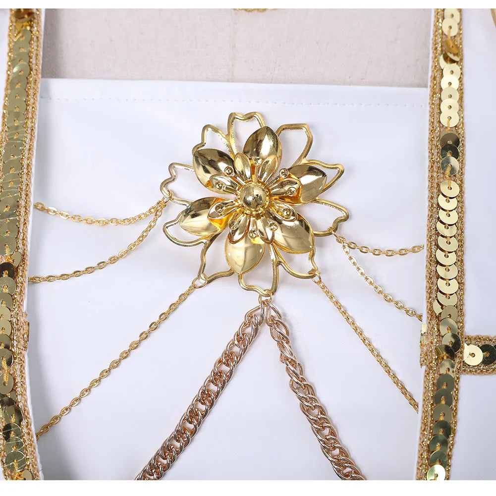 2025 Cartoon Demon Hunter of KPop Cosplay Mira White Top Skirt Clothing Wig Hallowmas Carnival Roleplay Suits Outfit For Women