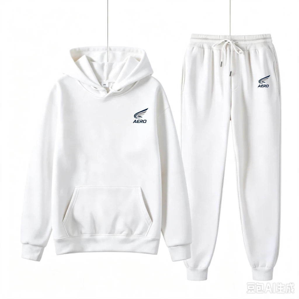 2026 Spring and Autumn Women's Casual Two-Piece Hooded Sweatshirt Women's Street Fashion Printed Sports Suit