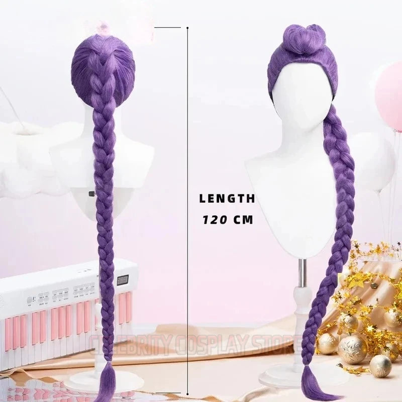 2026 New Rumi Mira Zoey Cosplay Wig KPOP  Hunters Cosplay KPOP Huntrix Women Rumi Cosplay 120cm Long Hair Nails Zo