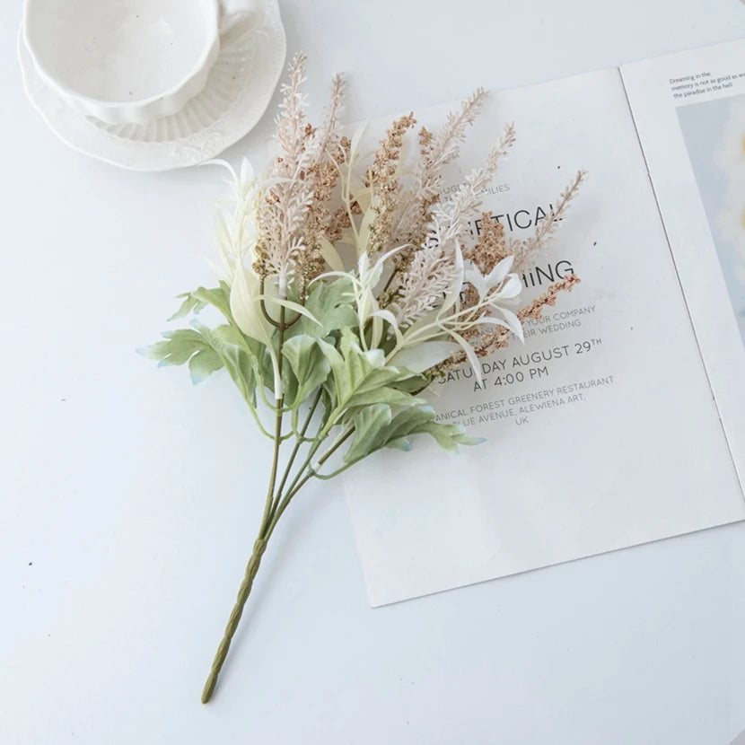 Artificial Plants Lavender Gypsophila Flowers Bouquet PE For Wedding arch Christmas Wreaths Home bonsai Decor Photography props