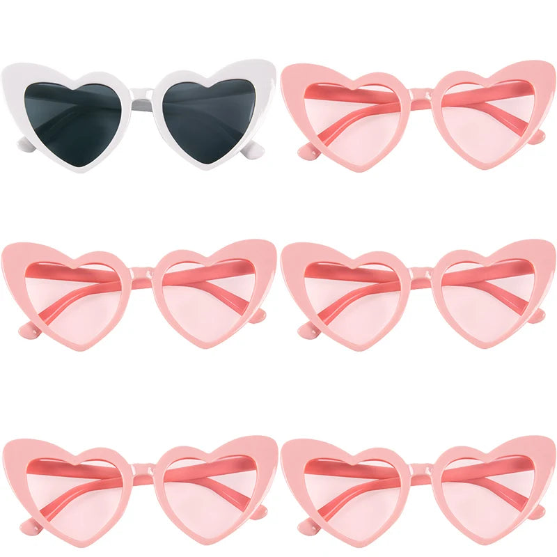 Heart Shaped Sunglasses for Women Retro Cat Eye Sunglasses Wedding Engagement Decoration Shopping Traveling Party Accessories