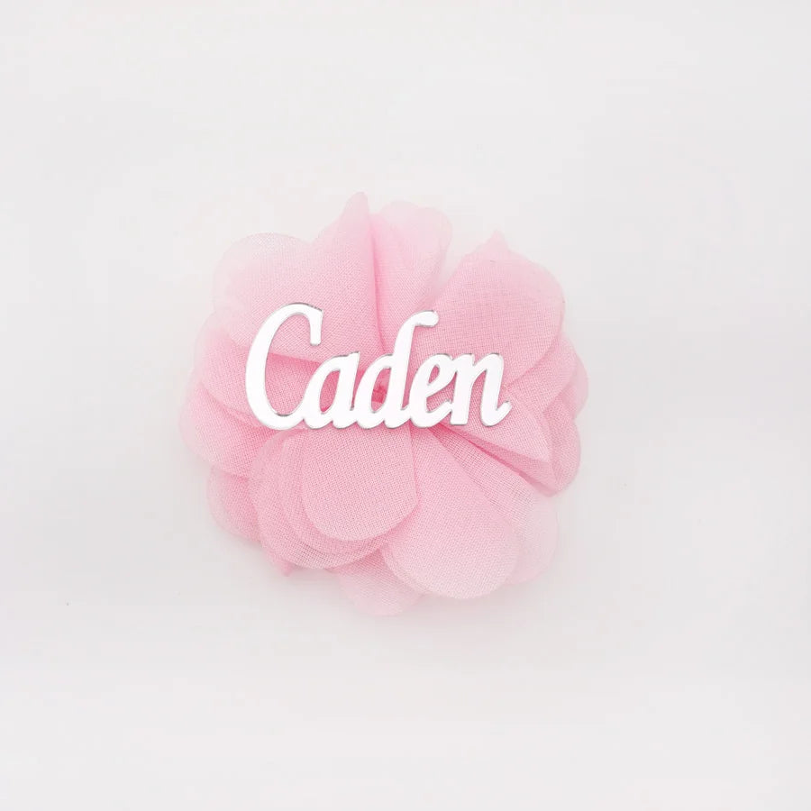 5cm 8cm Width Names of Groom and Bride Wedding Decoration Acrylic Mirror Stickers Private Custom