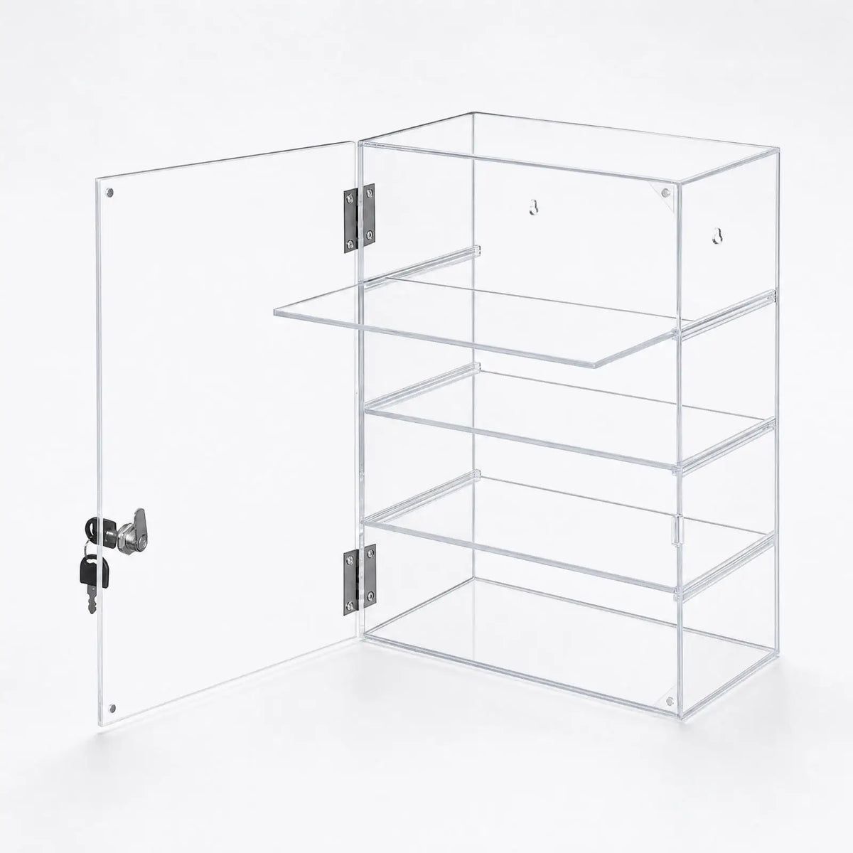 Clear Acrylic Collection Display Box with Hinged Door for Figurines Toys Safe Storage Showcase