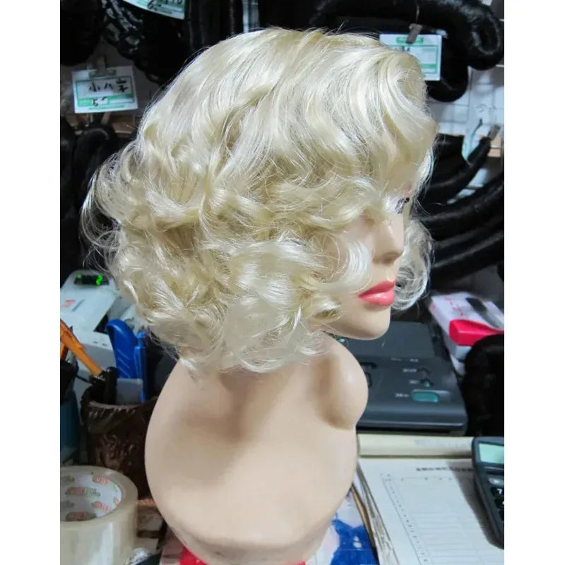 silisili AHalloween women Golden Forever Marilyn Monroe styled synthetic hair wig costumes 2025 ☆ New