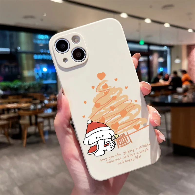 Christmas Tree Print Phone Case For Xiaomi Poco X7 Pro 5G M6 Pro 4G X6 X5 X3 F5 F6 X7 Shockproof Candy Matte Soft Silicone Cover