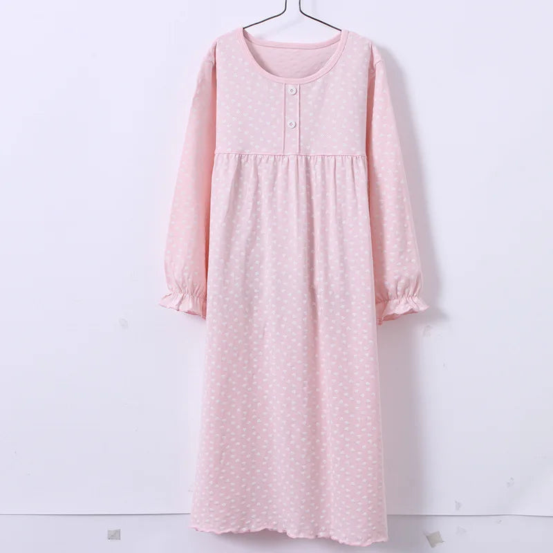 new delivery children clothes baby spring autumn long sleeve pajama Nightdress  cotton home clothes 110-170 3-15year students