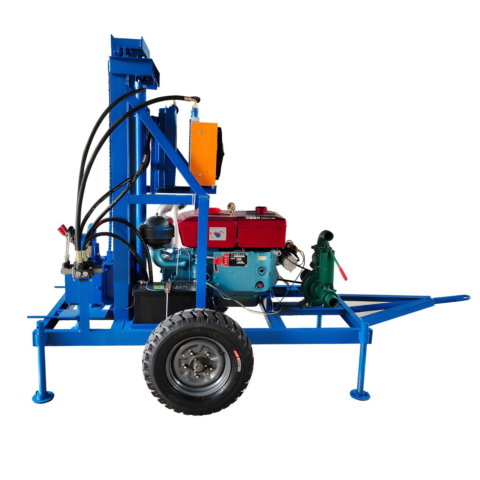 Factory sales of diesel hydraulic drilling rigs, 100m ultra-deep water well drilling rigs