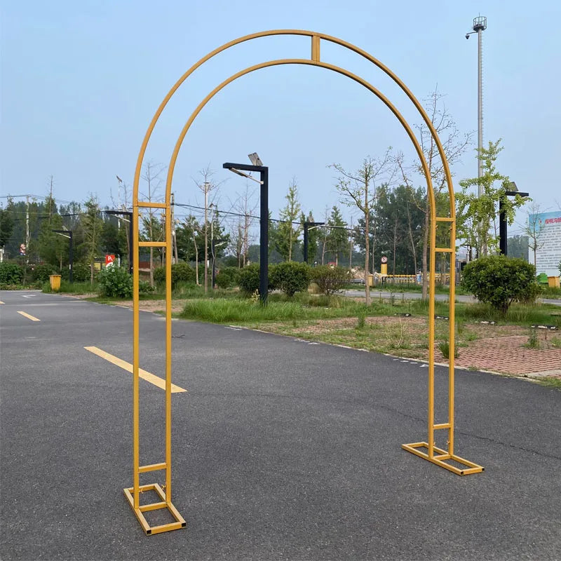 Heavy Duty Metal Unique Garden Arch Archway Gate Outdoor Engagement Balloon Arch Collapsible Wedding Walk Through Arch
