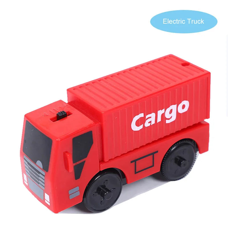 RC Electric Train Set Truck Magnetic Train Diecast Slot Car Toy Fit for Wooden Railway Train Track Birthday Christmas Gift