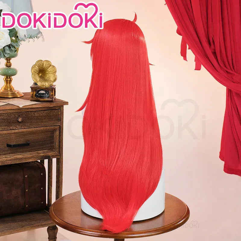 2025 New IN STOCK Wig Game Honkai: Star Rail DokiDoki Argenti Cosplay Ear Clip Men Red Long Hair Fre ★☆★