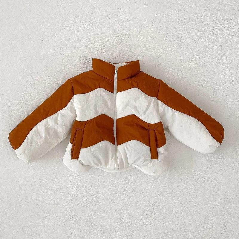 Autumn and winter new style baby clothes for 0-3 years old baby clothes for baby girls and boys color-matched cotton coat