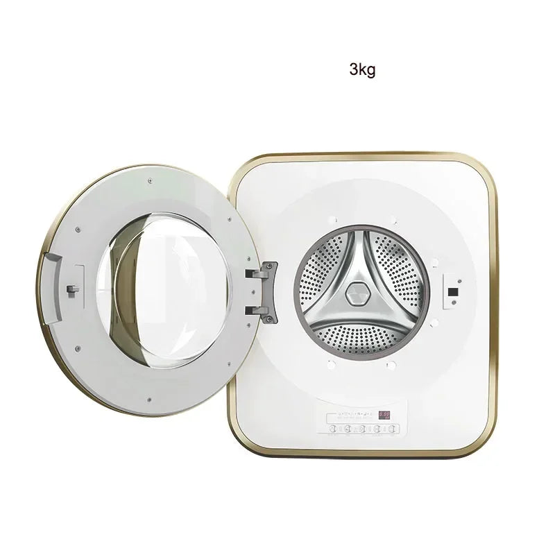 220v Electric 3kg Small Compact Portable Durable Washing Machine Mini Automatic Baby Wall Mounted Washing Machine Clothes Washin