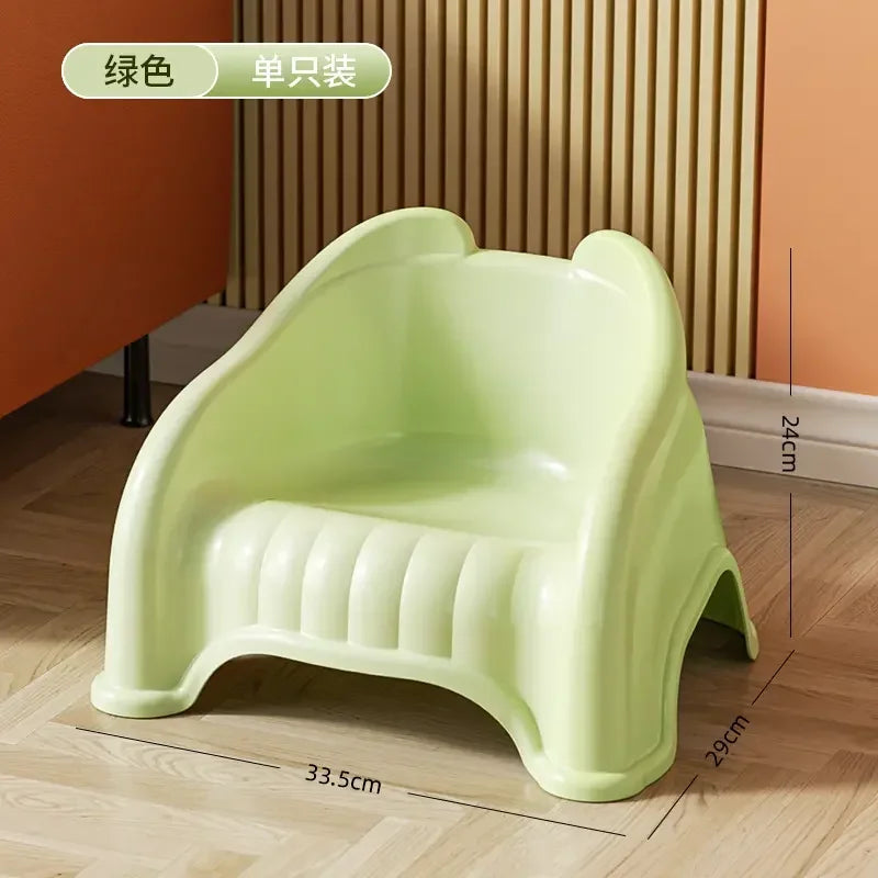 Children's plastic stool with backrest for home use nordic Office footrest kitchen low vanity chair Interior home furniture