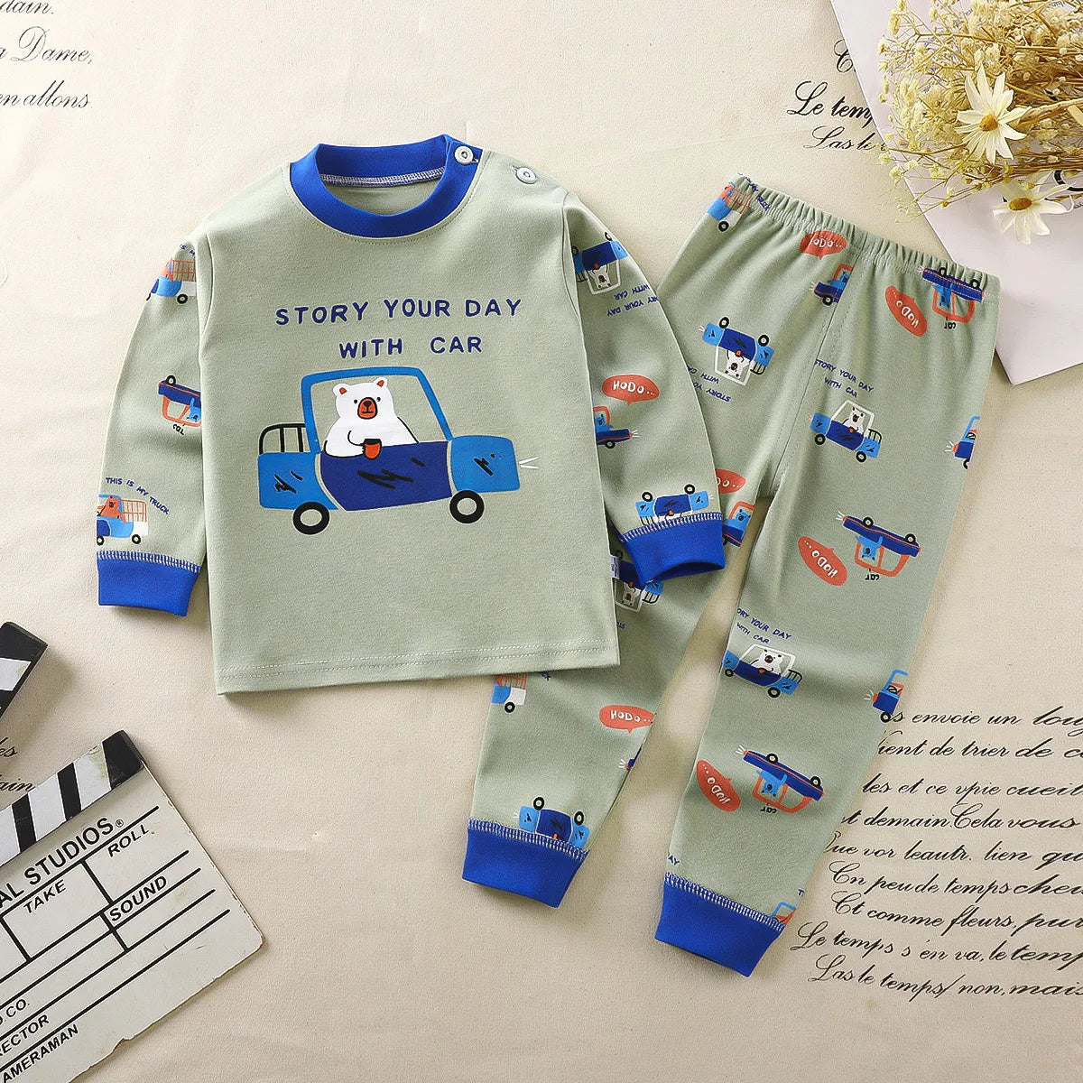Children Underwear Set Boys Cotton Pajamas Girls Baby Autumn Clothes Long Sleepwear Cotton Kids Home Clothes Children's Clothing