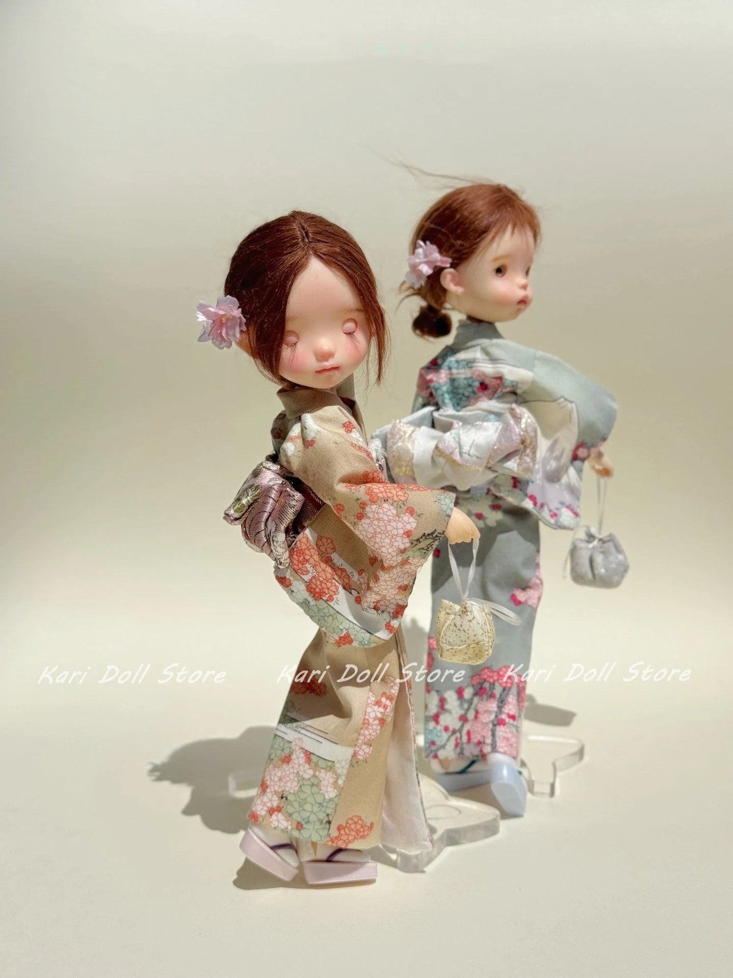 Kari Doll Clothes and skirts 2025 Flower perm master cherry blossom kimono baby suit for Landazz Landoudou Doll