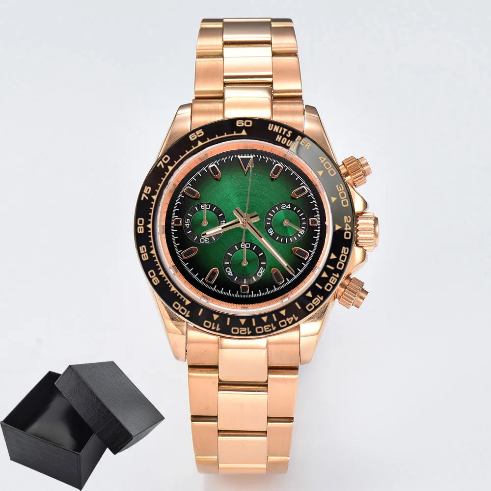 VK63 watch 39.3mm Luxury Watch Men's Chronograph Men's watch vk63 case rose gold watches VK63 Men's Chronograph Waterproof 10ATM