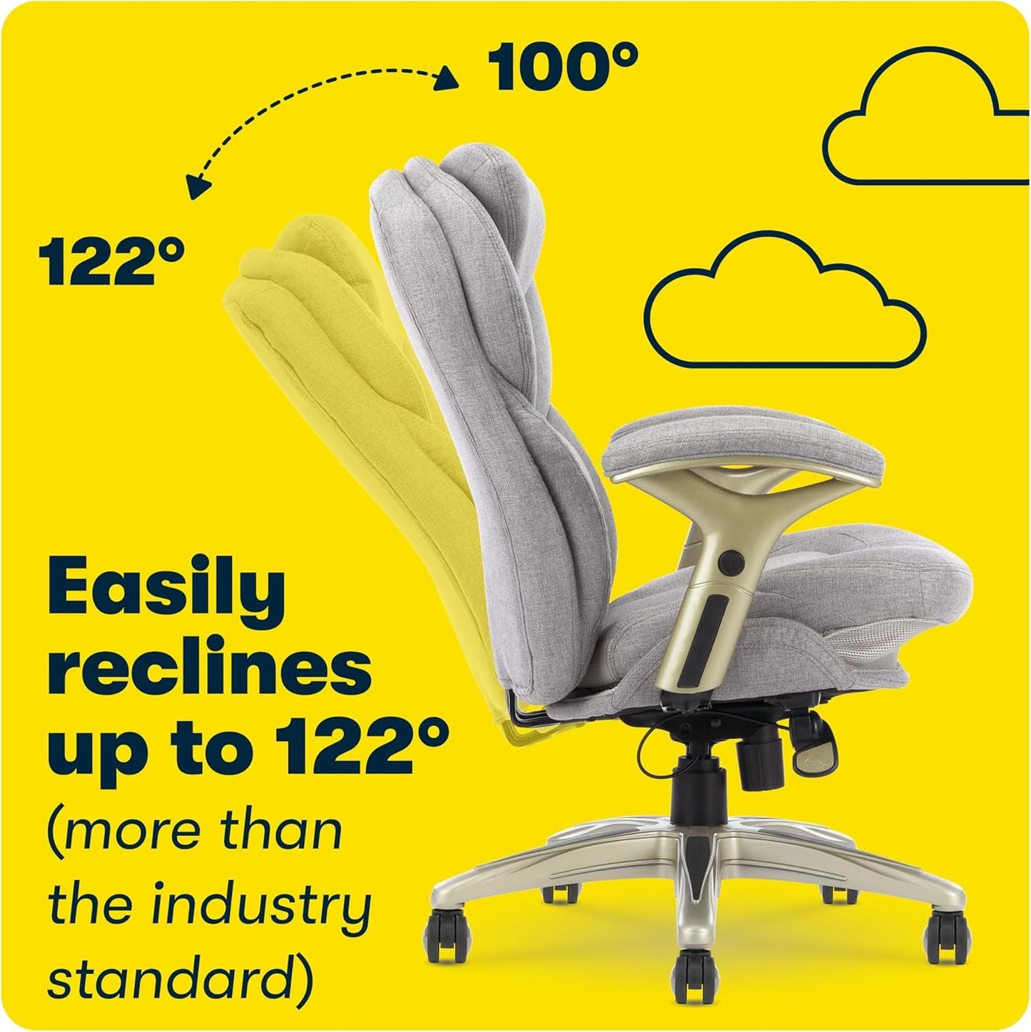 Ergonomic Executive Office Chair With Motion Technology Gray