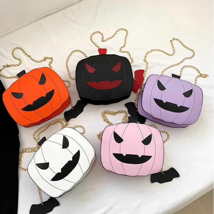 Halloween Cartoon Pumpkin Shoulder Bag For Girls Personality Funny
