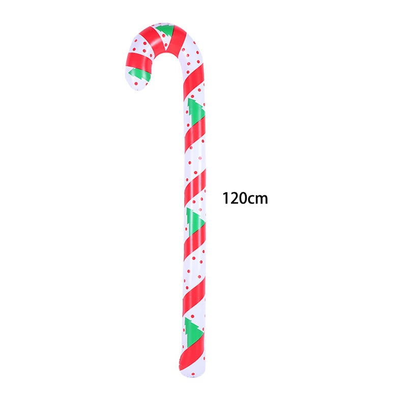Christmas decoration inflatable santa cane PVC Lollipop balloon holiday decoration home printing Christmas candy cane toy gift